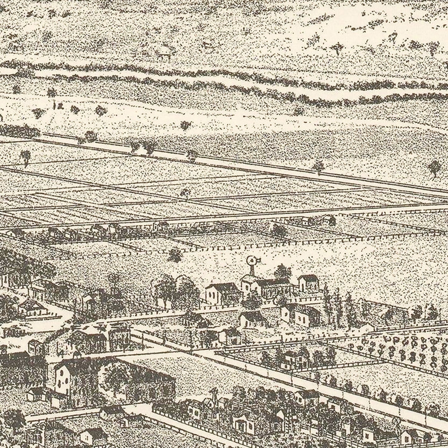Vintage Map of Lodi, California 1870